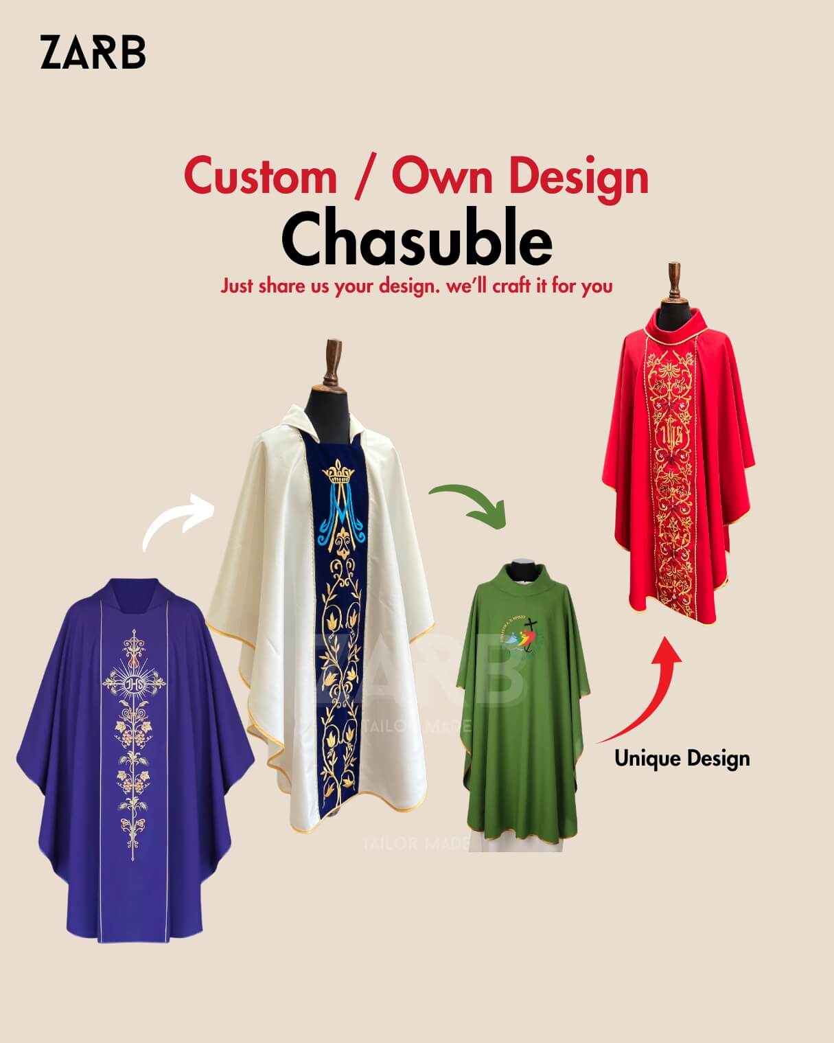 Custom Design Chasuble - Your Design Made to Measure Vestments