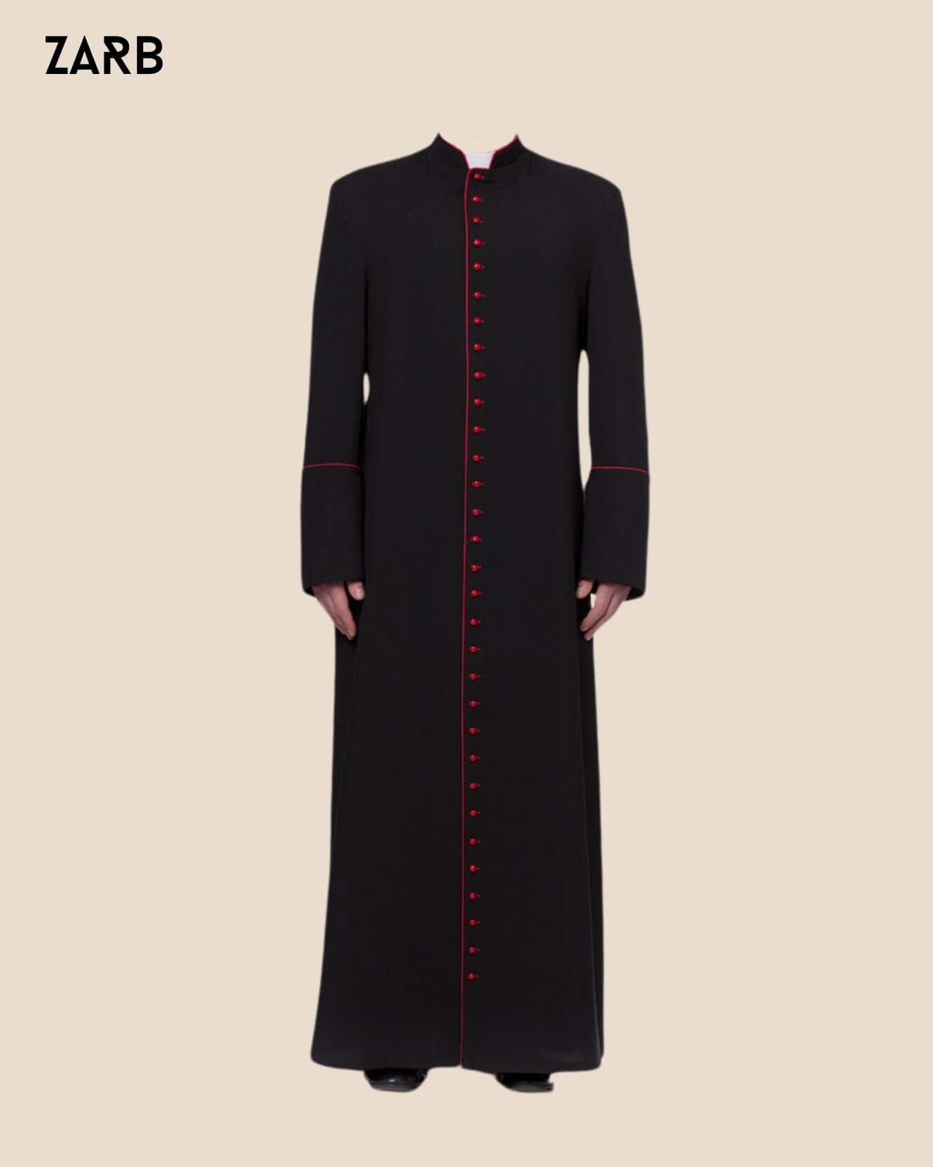 Black Cassock with Red Trim