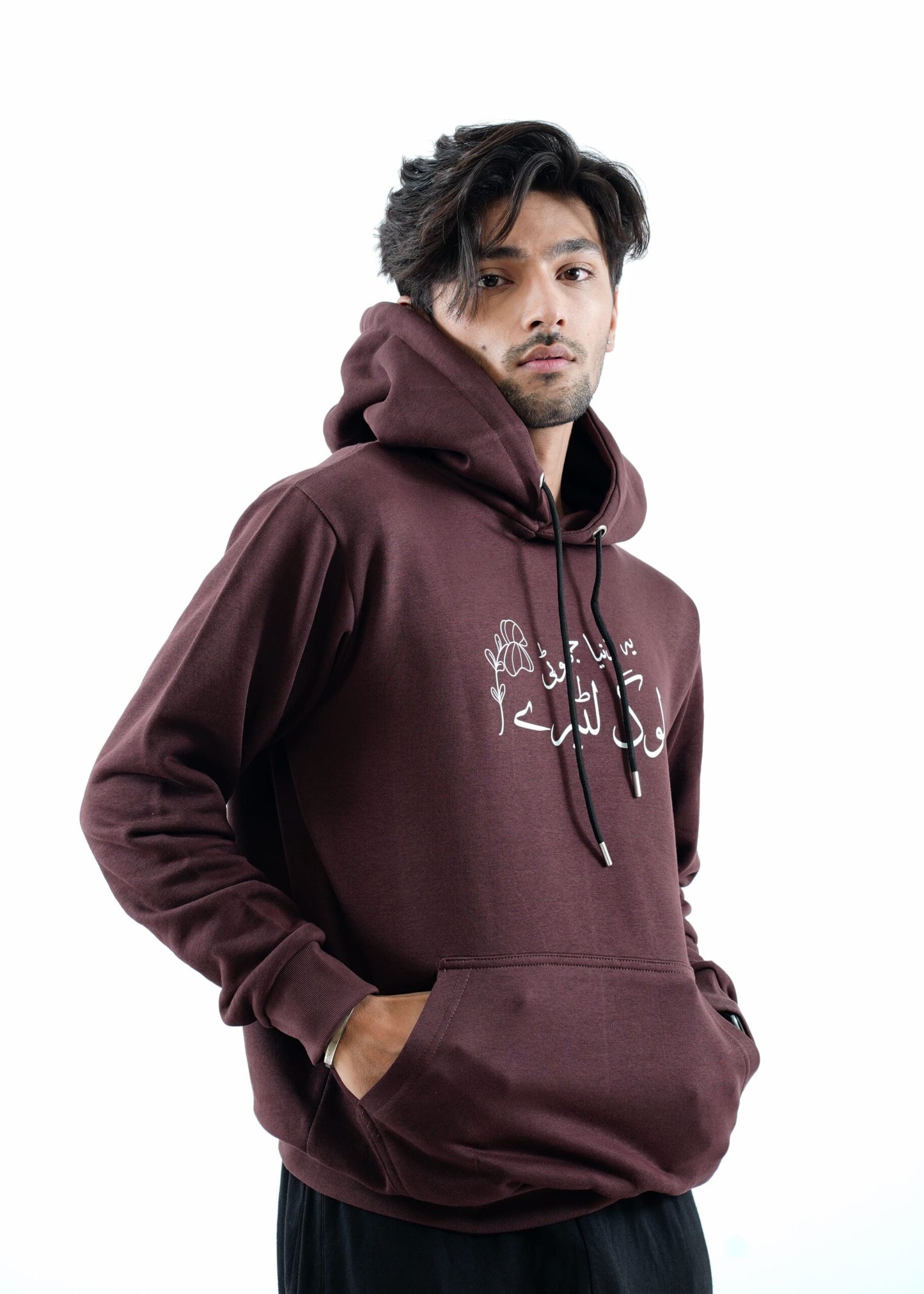 brown hoodie