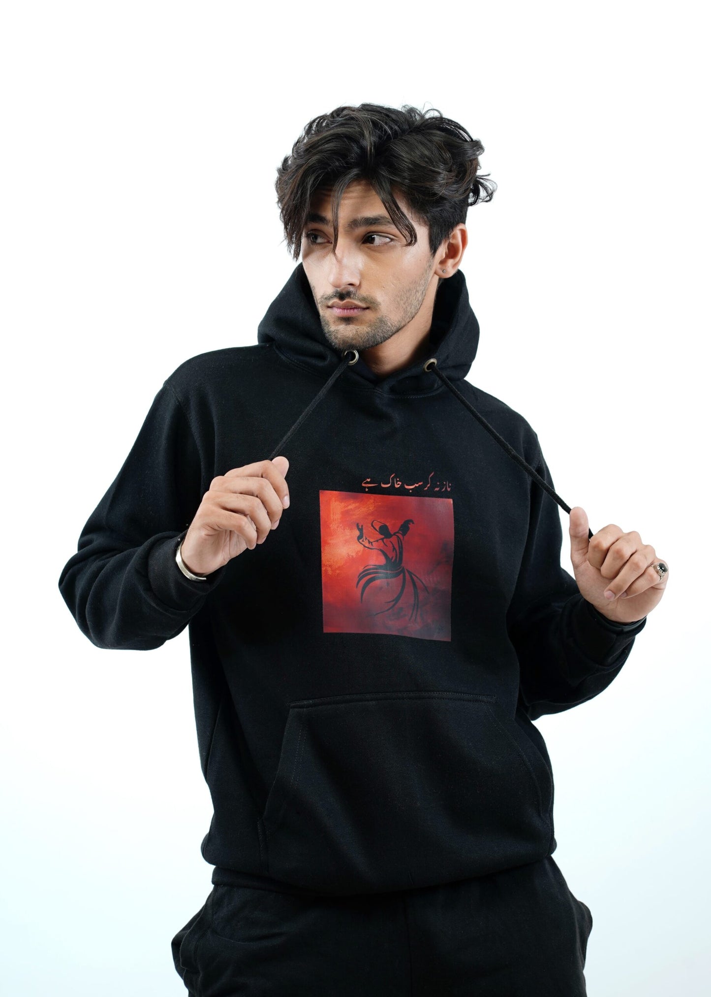 Schwarzer Sufi-Hoodie