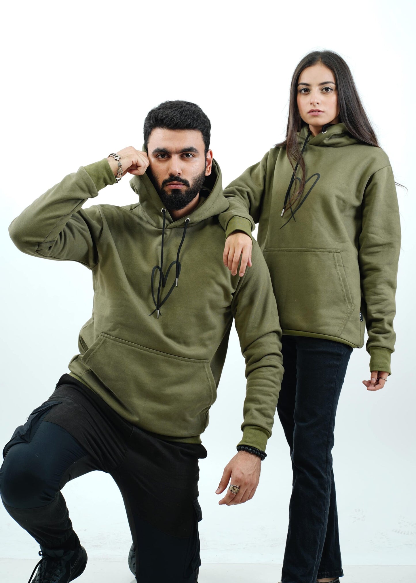 green hoodie