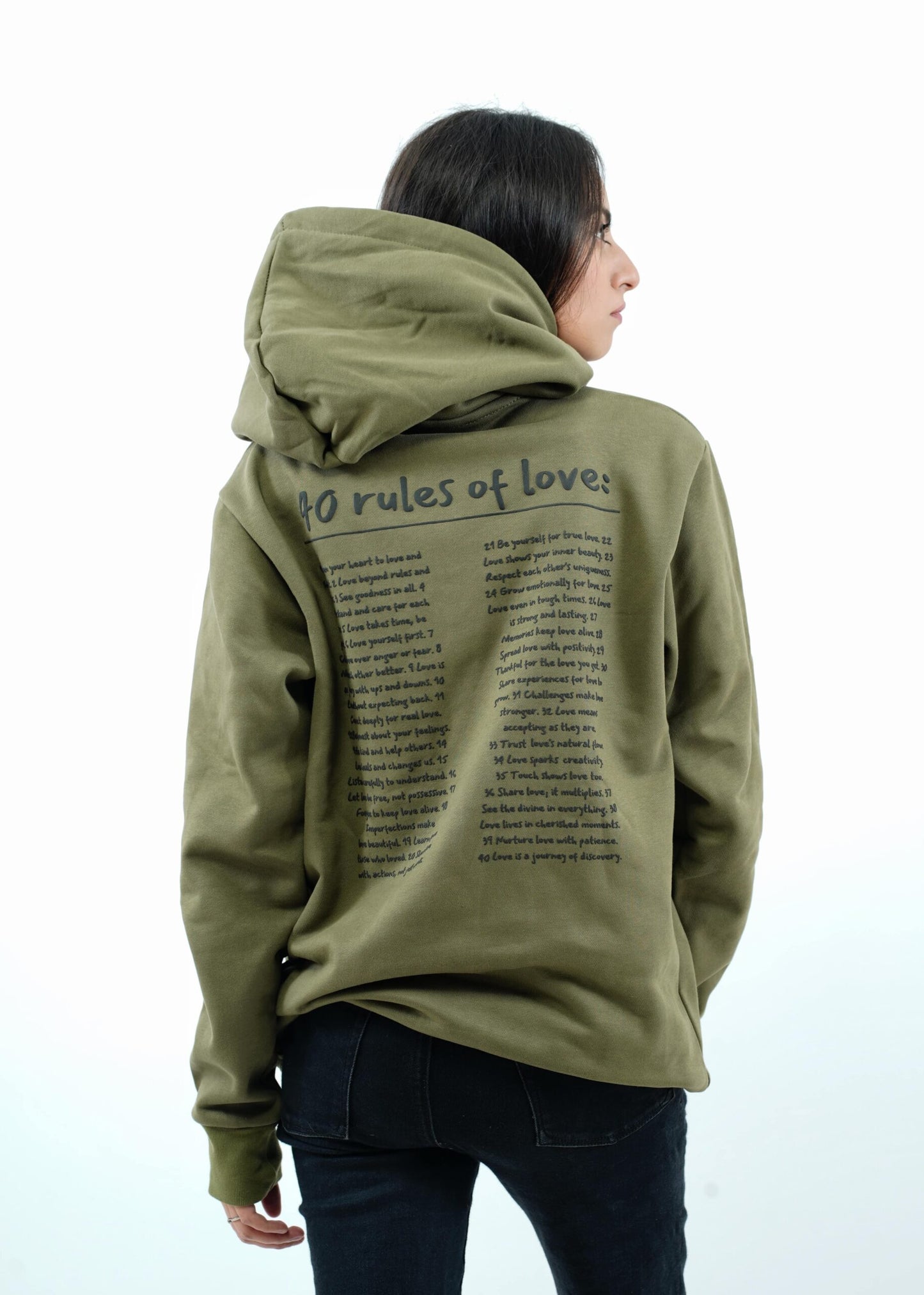 green hoodie