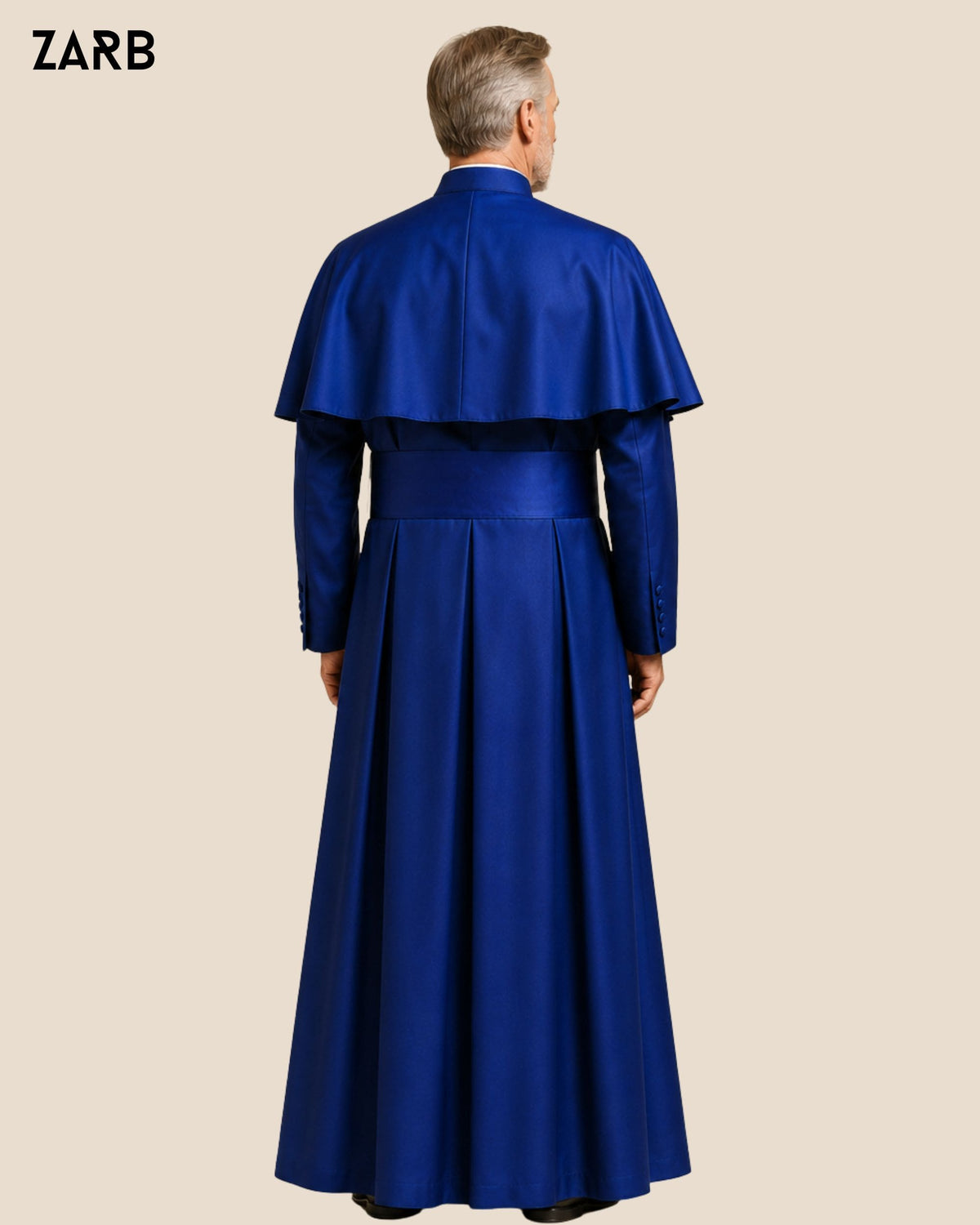 Royal Blue Silk Bishop Cassock with Pellegrina & Fascia | 33 Button Clergy Cassock