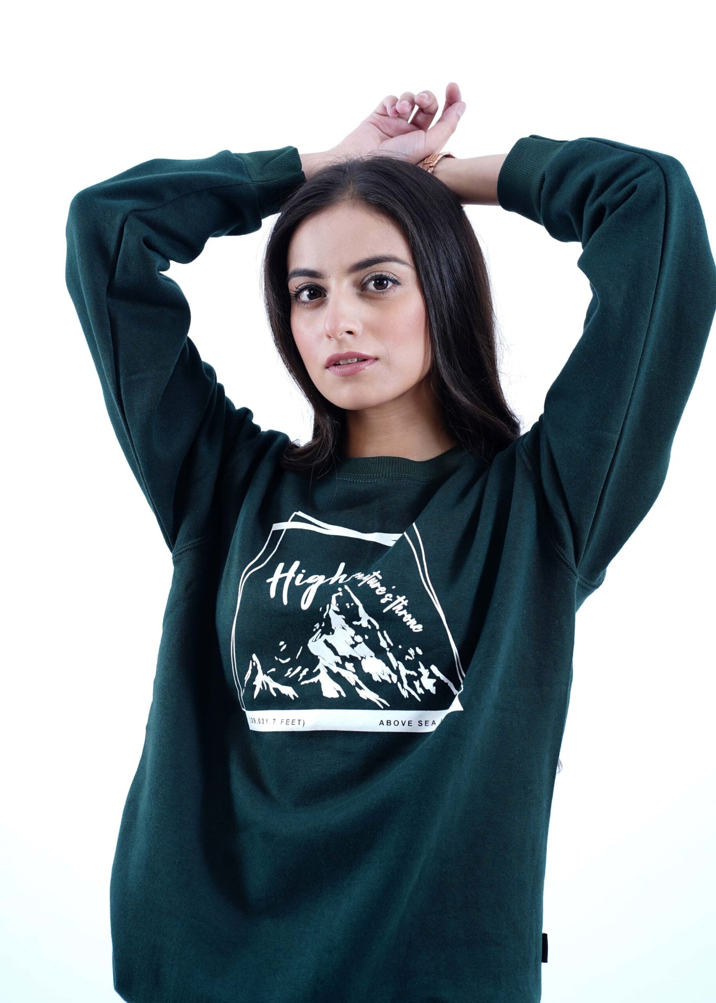 dark green sweatshirt