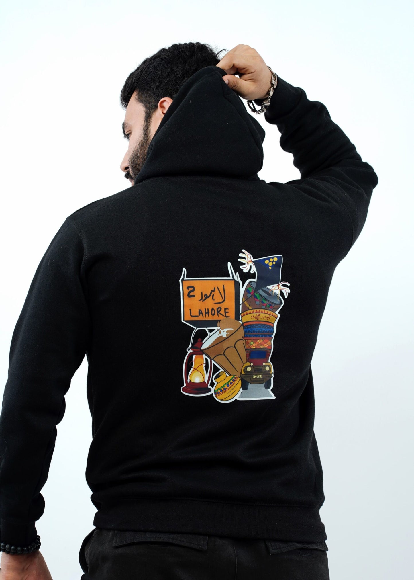 Lahore Vibes Black Hoodie