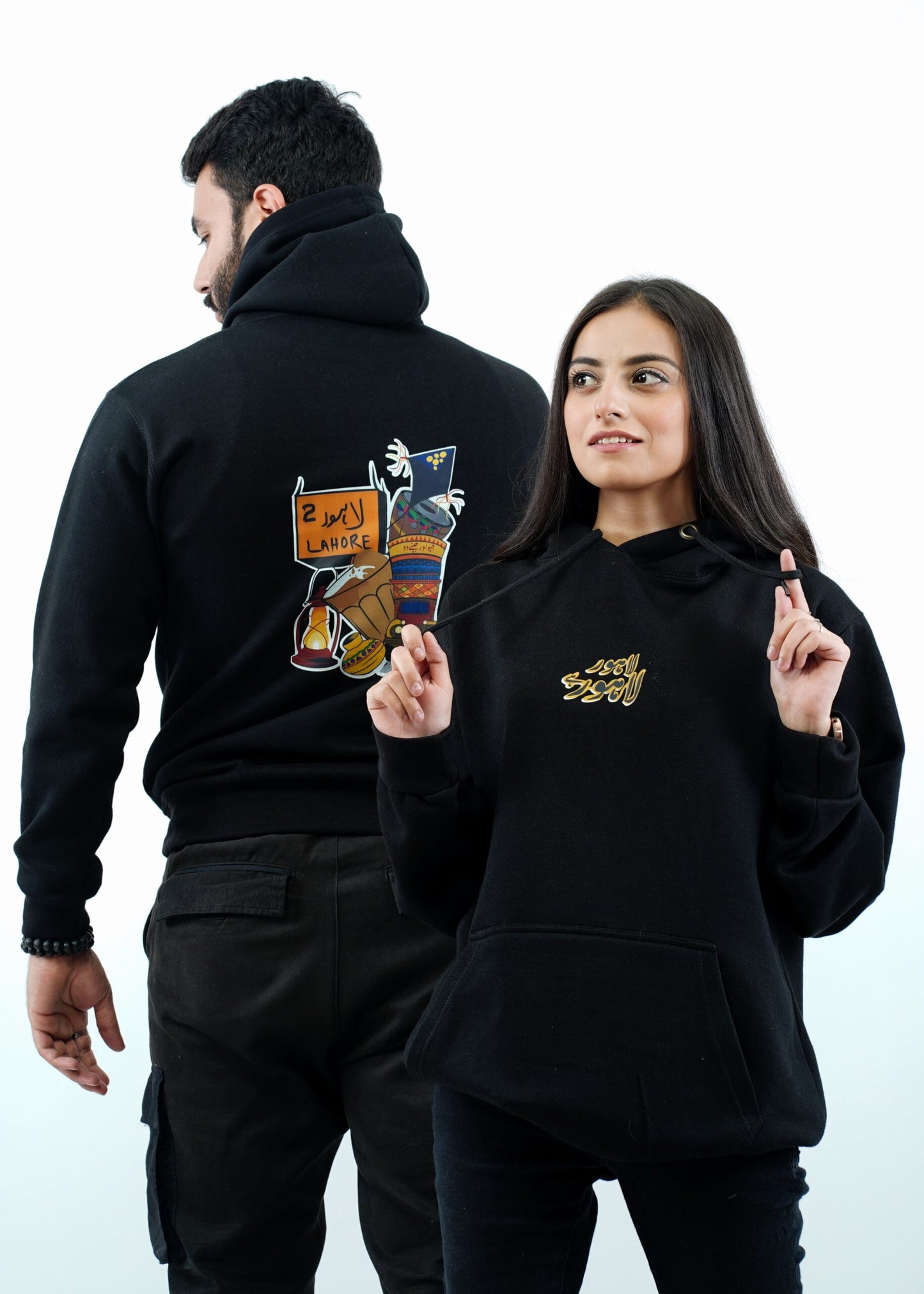 Lahore Vibes Black Hoodie