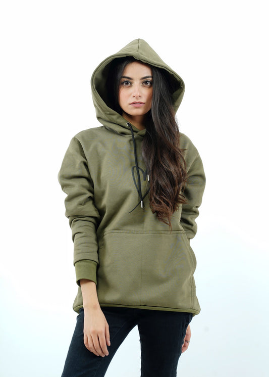 green hoodie