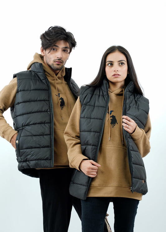 sleeveless puffer jacket