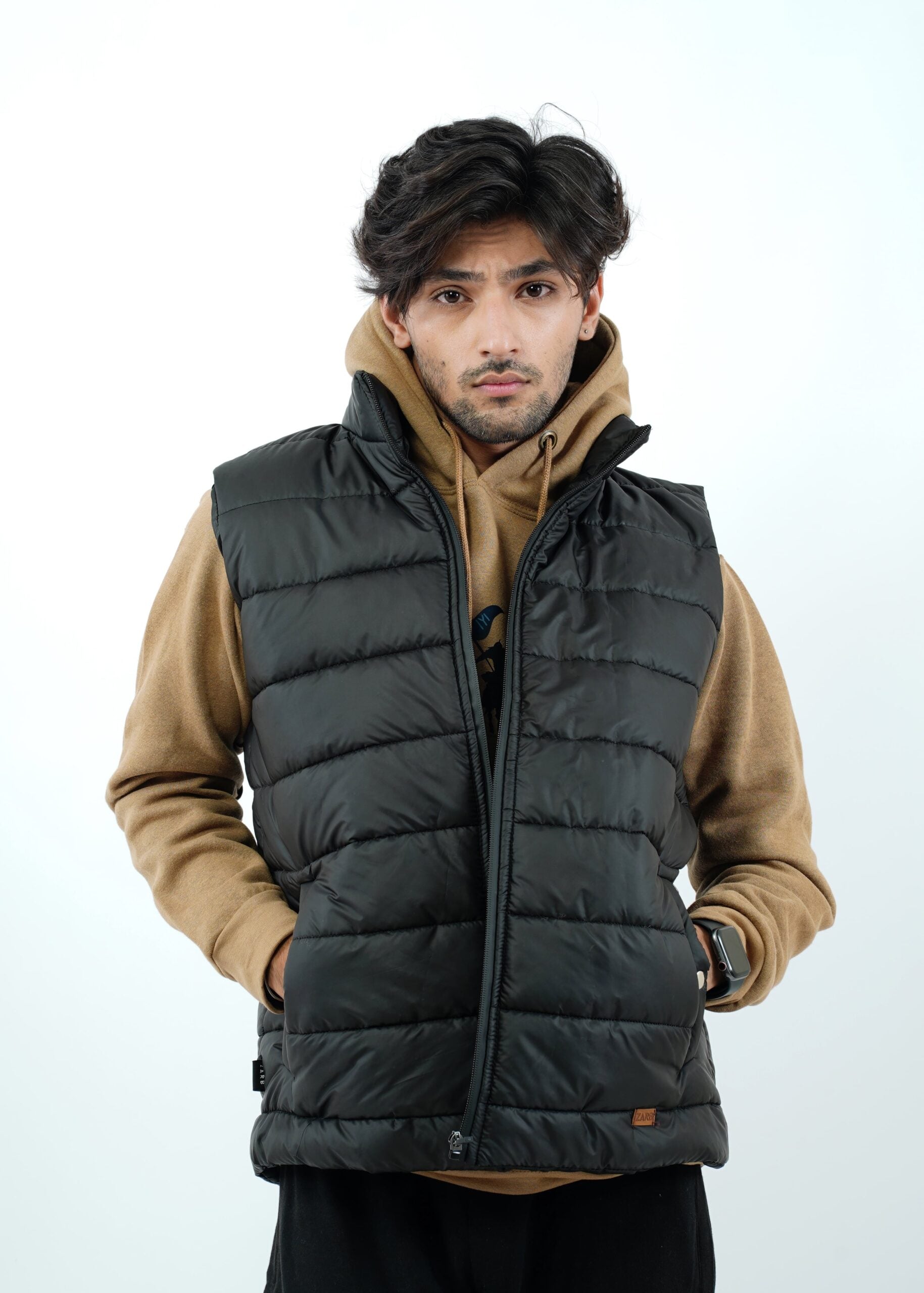 sleeveless puffer jacket