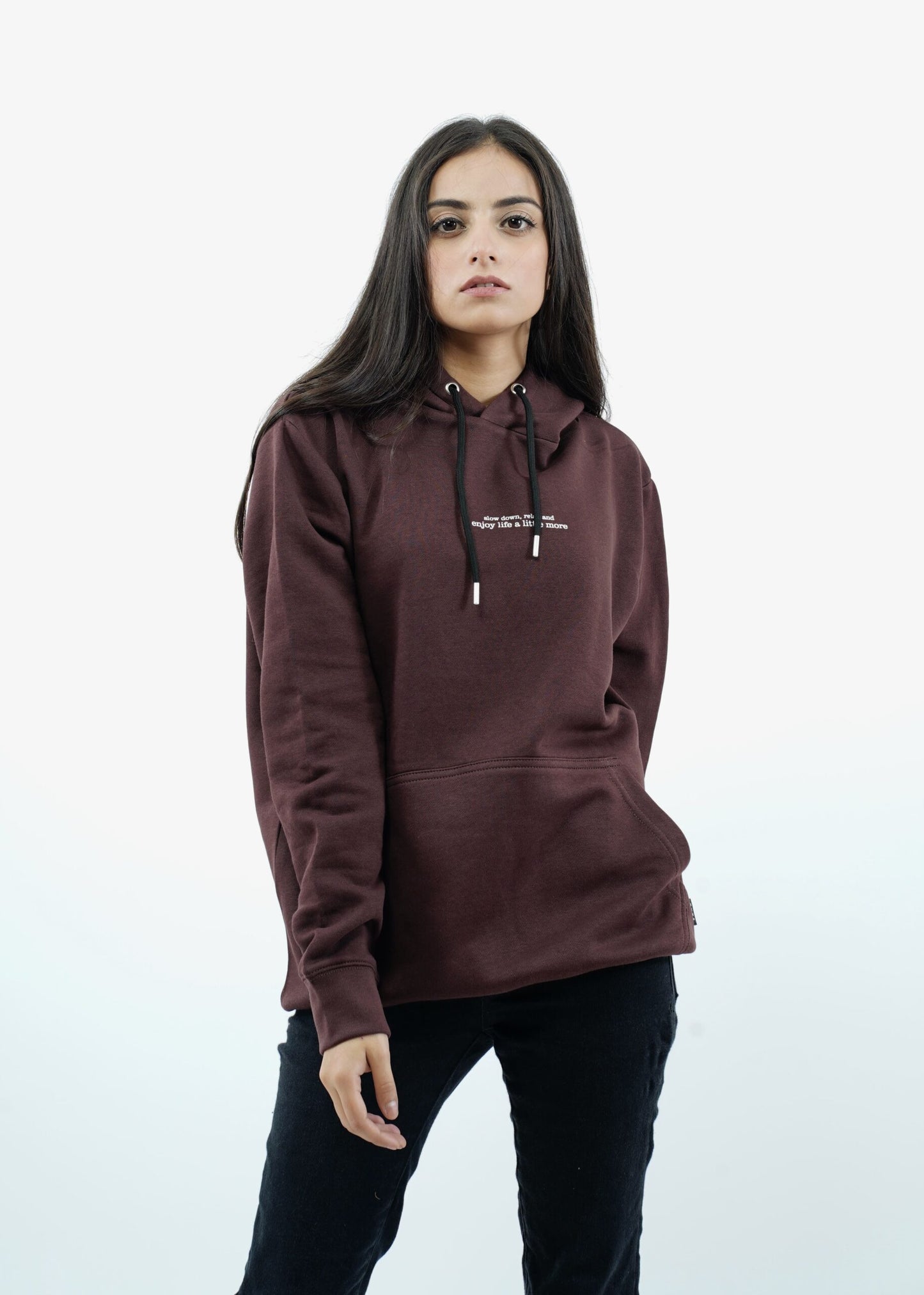 brown hoodie