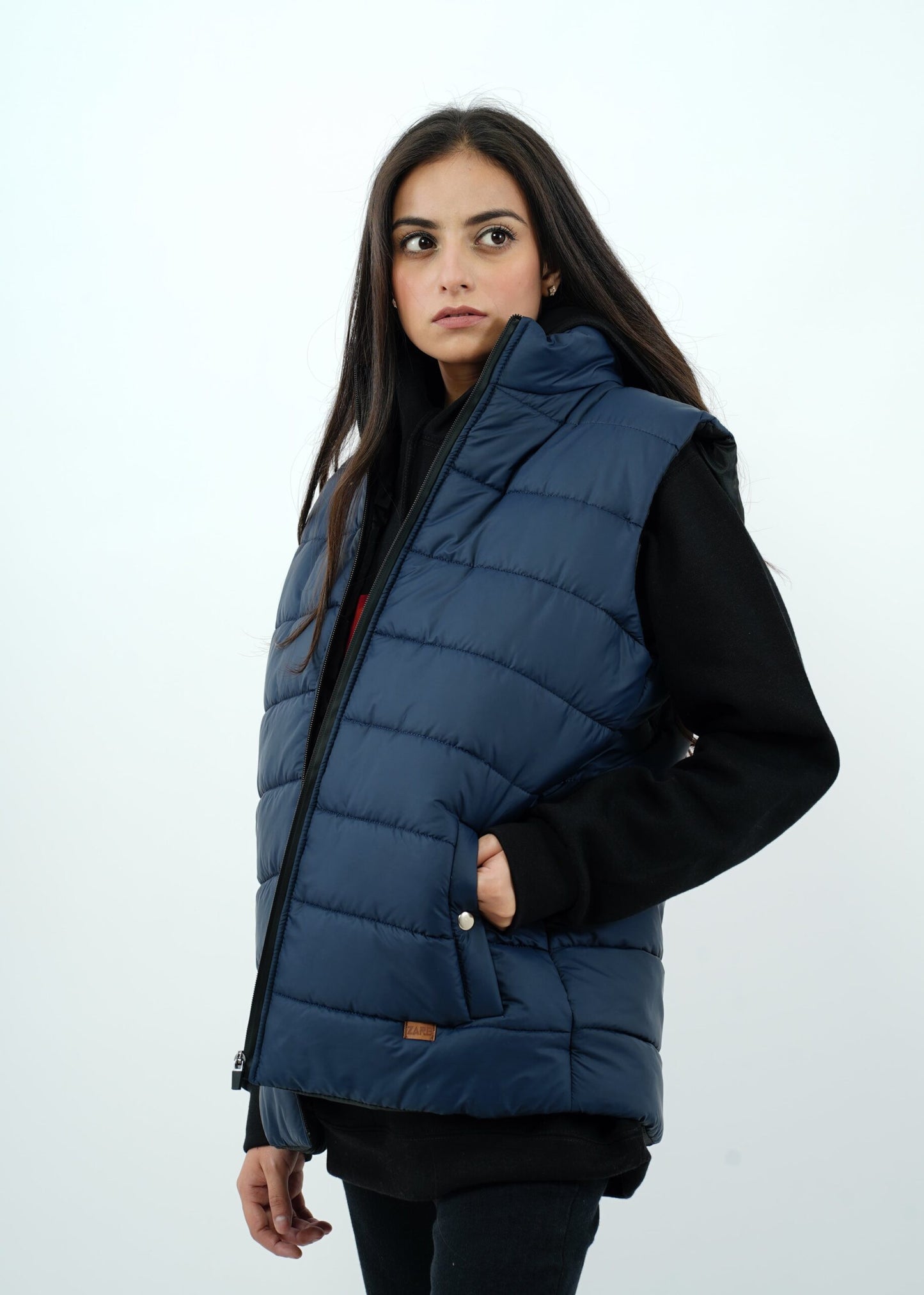 sleeveless puffer jacket