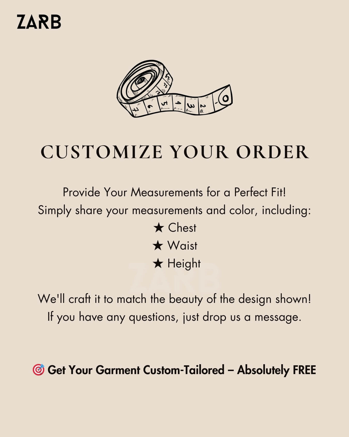 Order Customisation Note