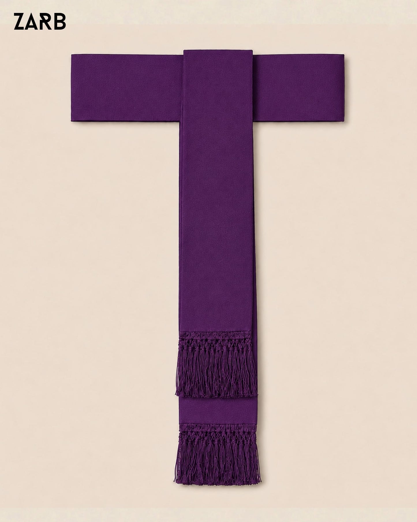 Purple clergy fascia sash for bishop cassock, choir dress and formal clergy robe