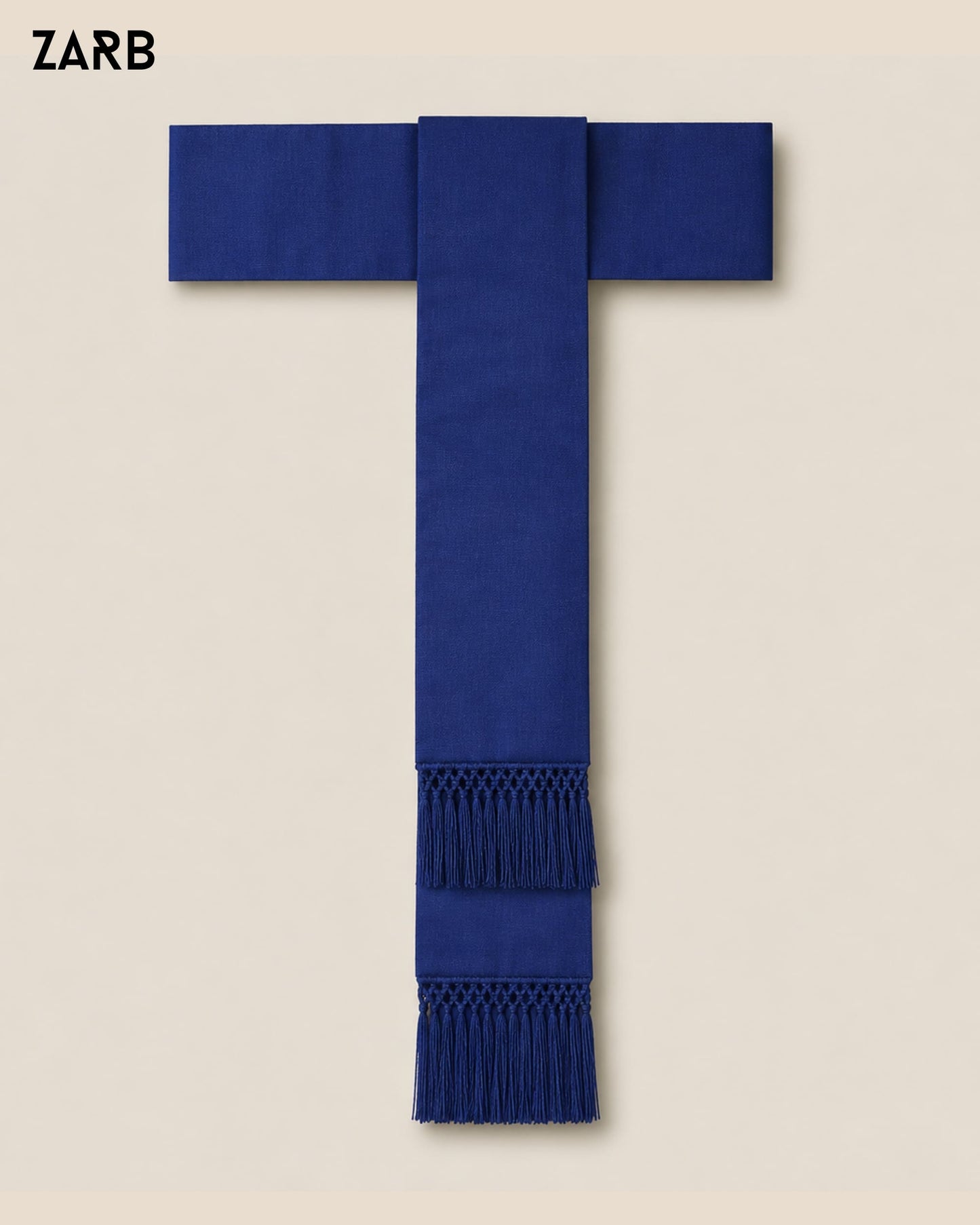 Royal blue clergy fascia sash for cassock, church ceremony and custom clergy attire