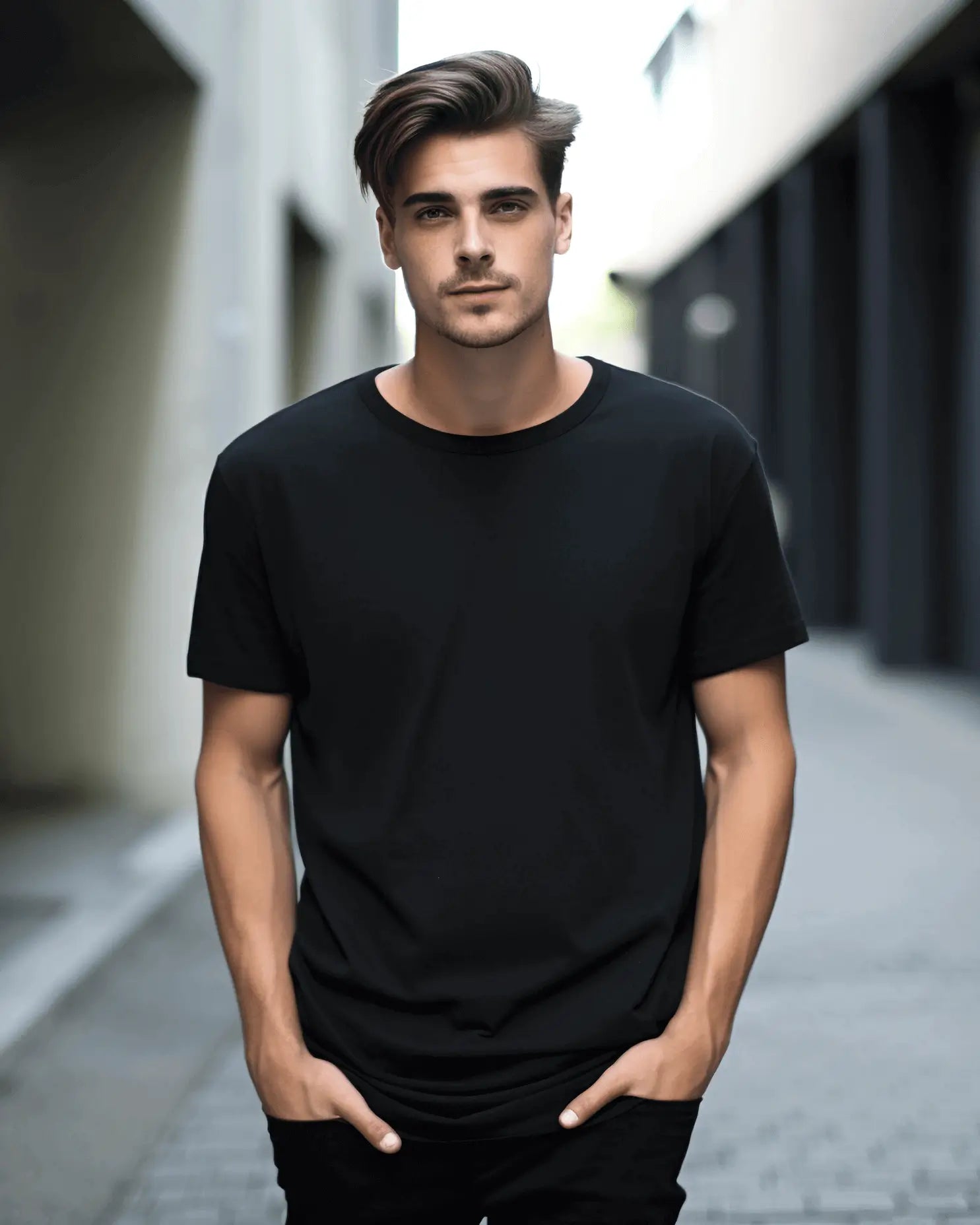 basic black tee online