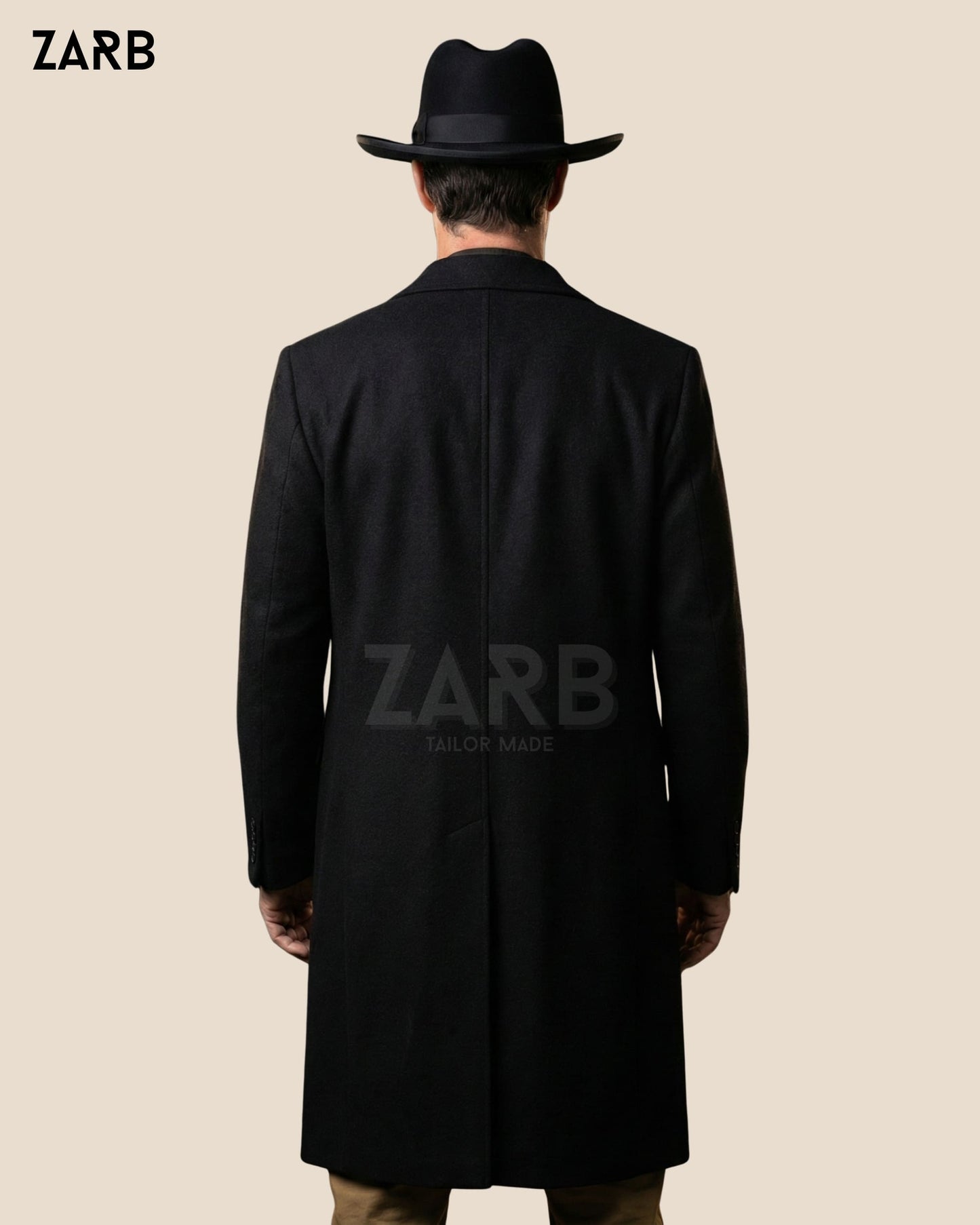 Black Wool Rifle Coat for Men – Old West Tombstone Long Duster Coat | Bespoke Tailored ZARB Officials