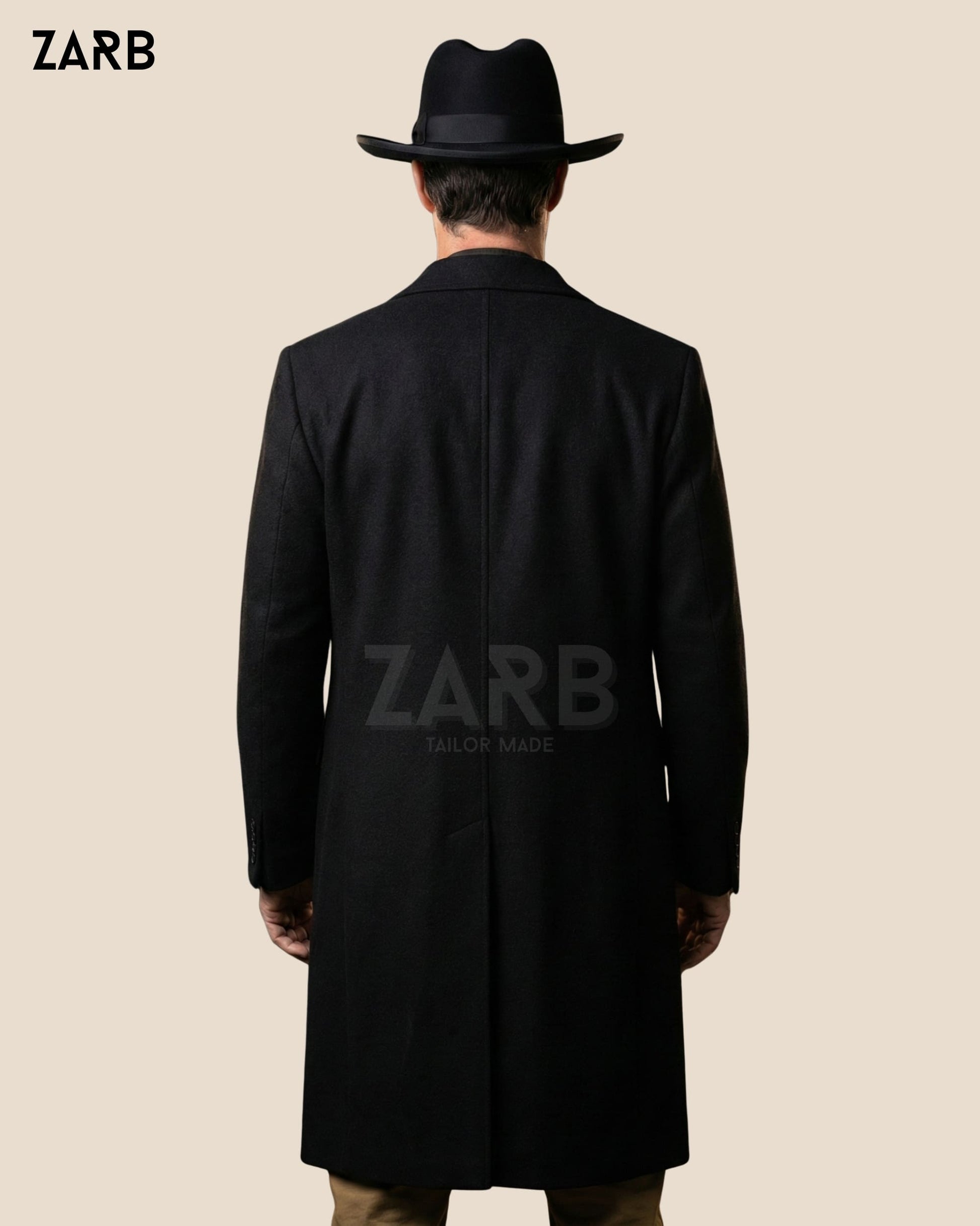Black Wool Rifle Coat for Men – Old West Tombstone Long Duster Coat | Bespoke Tailored ZARB Officials