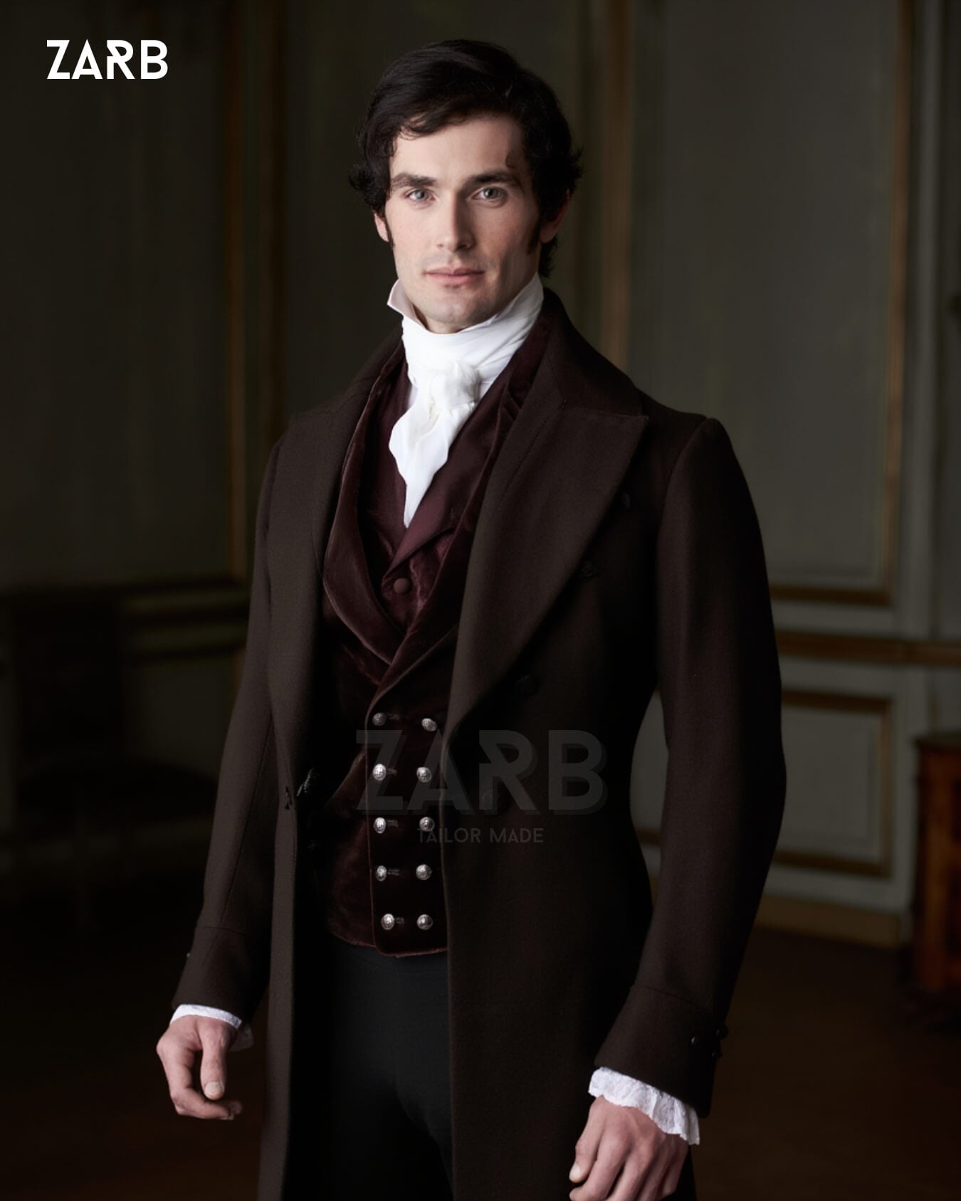 Brown Regency Frock Coat | Colin Bridgerton Outfit | Custom Tailored Men | Bespoke Tailored ZARB Officials