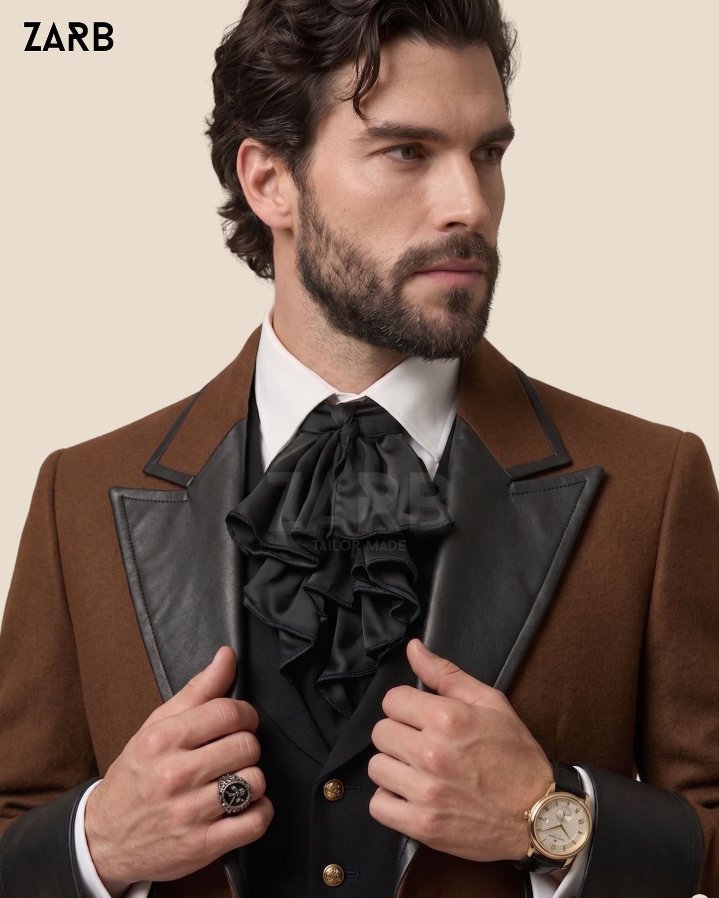 Brown Wool Frock Coat | Victorian Regency Suit | Zarb Tailored | Bespoke Tailored ZARB Officials