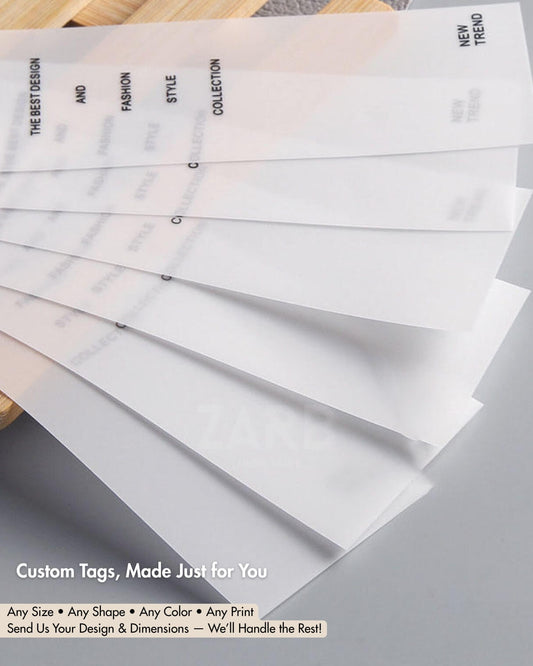 Custom Hang Tags Set (3-Piece) - Personalized Brand Tags with Logo & Design - Any Size, Shape & Color | Bespoke Tailored ZARB Officials
