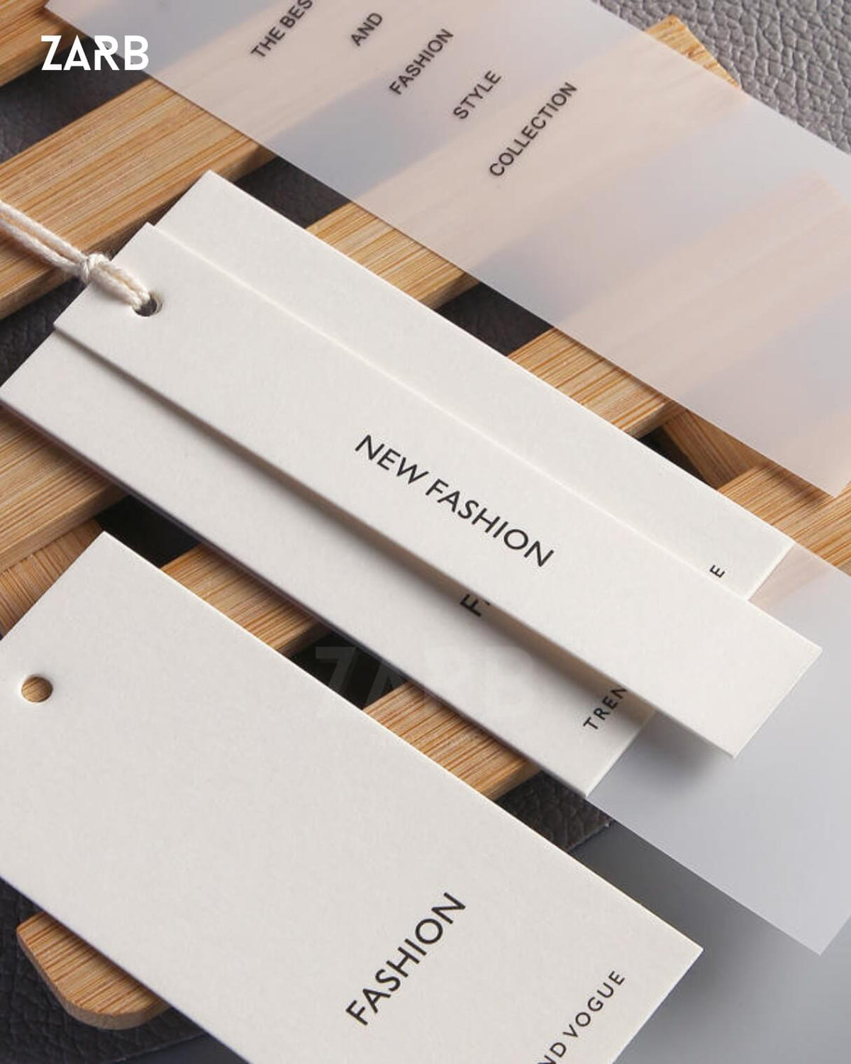 Custom Hang Tags Set (3-Piece) - Personalized Brand Tags with Logo & Design - Any Size, Shape & Color | Bespoke Tailored ZARB Officials
