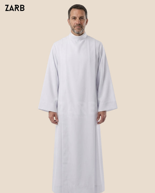 Custom White Alb Clergy Vestment Robe - Made to Measure Liturgical | Bespoke Tailored ZARB Officials