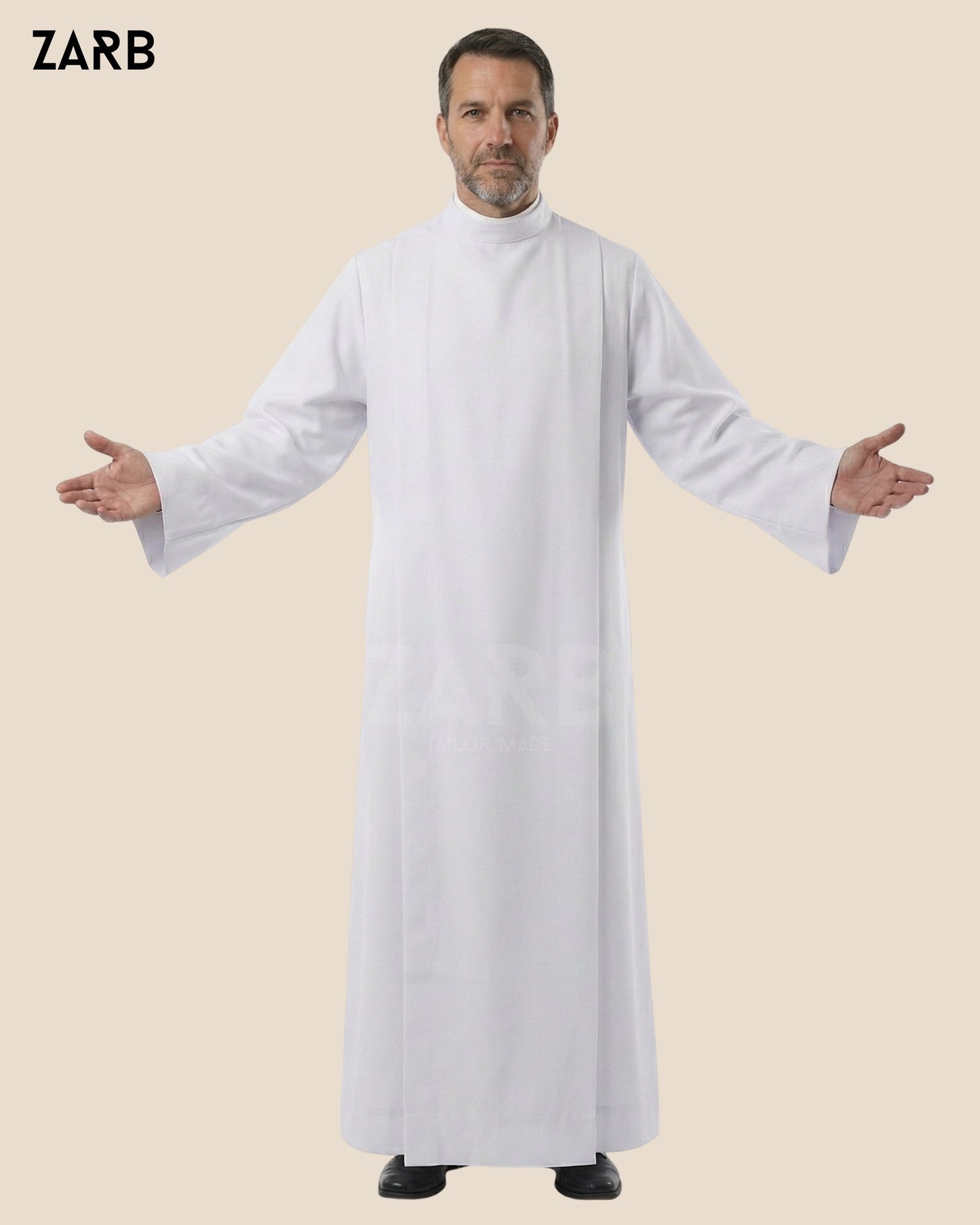 Custom White Alb Clergy Vestment Robe - Made to Measure Liturgical | Bespoke Tailored ZARB Officials