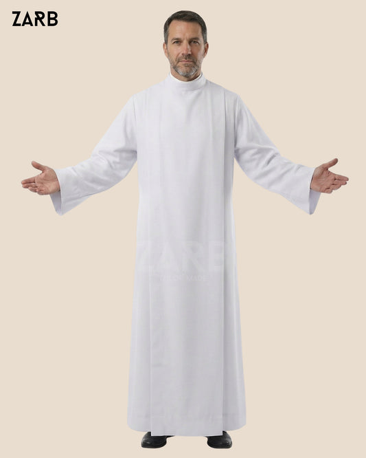 Custom White Alb Clergy Vestment Robe - Made to Measure Liturgical | Bespoke Tailored ZARB Officials