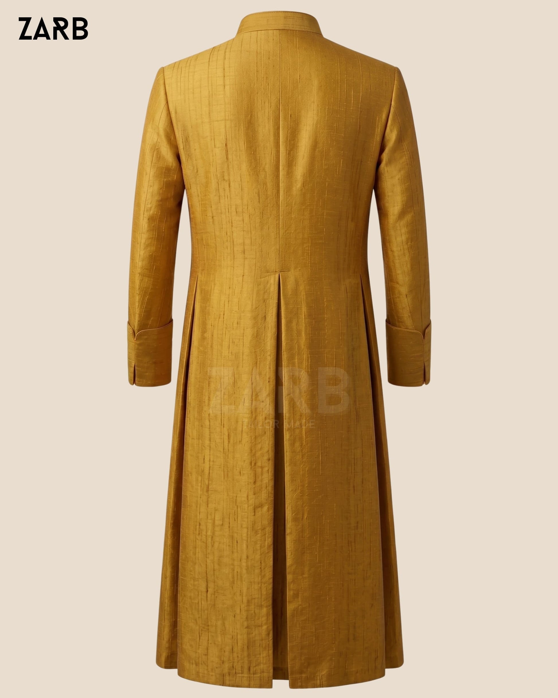 Gold Silk Cassock — Custom Tailored Raw Silk Clergy Robe | ZARB | Bespoke Tailored ZARB Officials