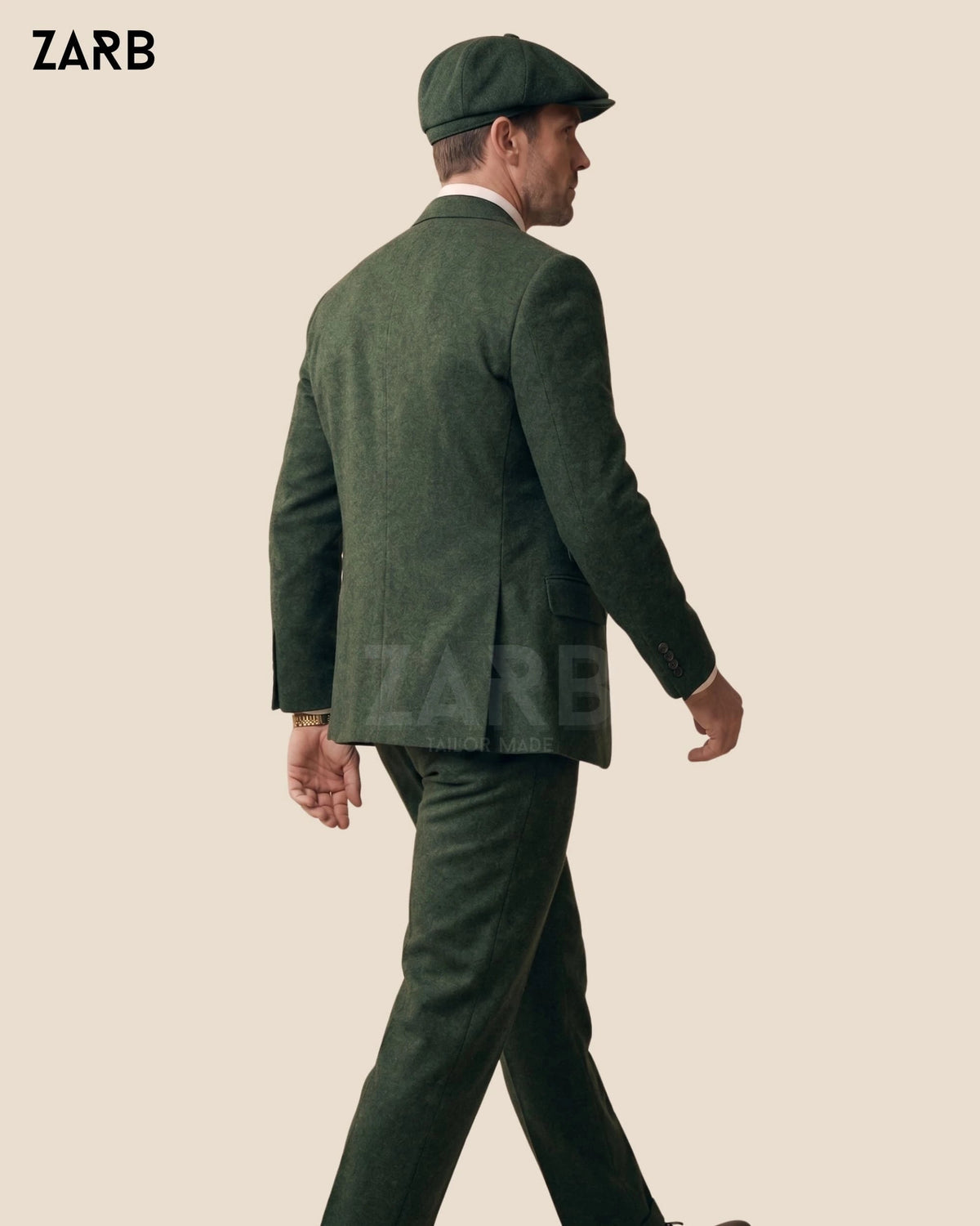 Green Tweed 3 Piece Suit Men | Peaky Blinders Style | Custom Tailored | Bespoke Tailored ZARB Officials