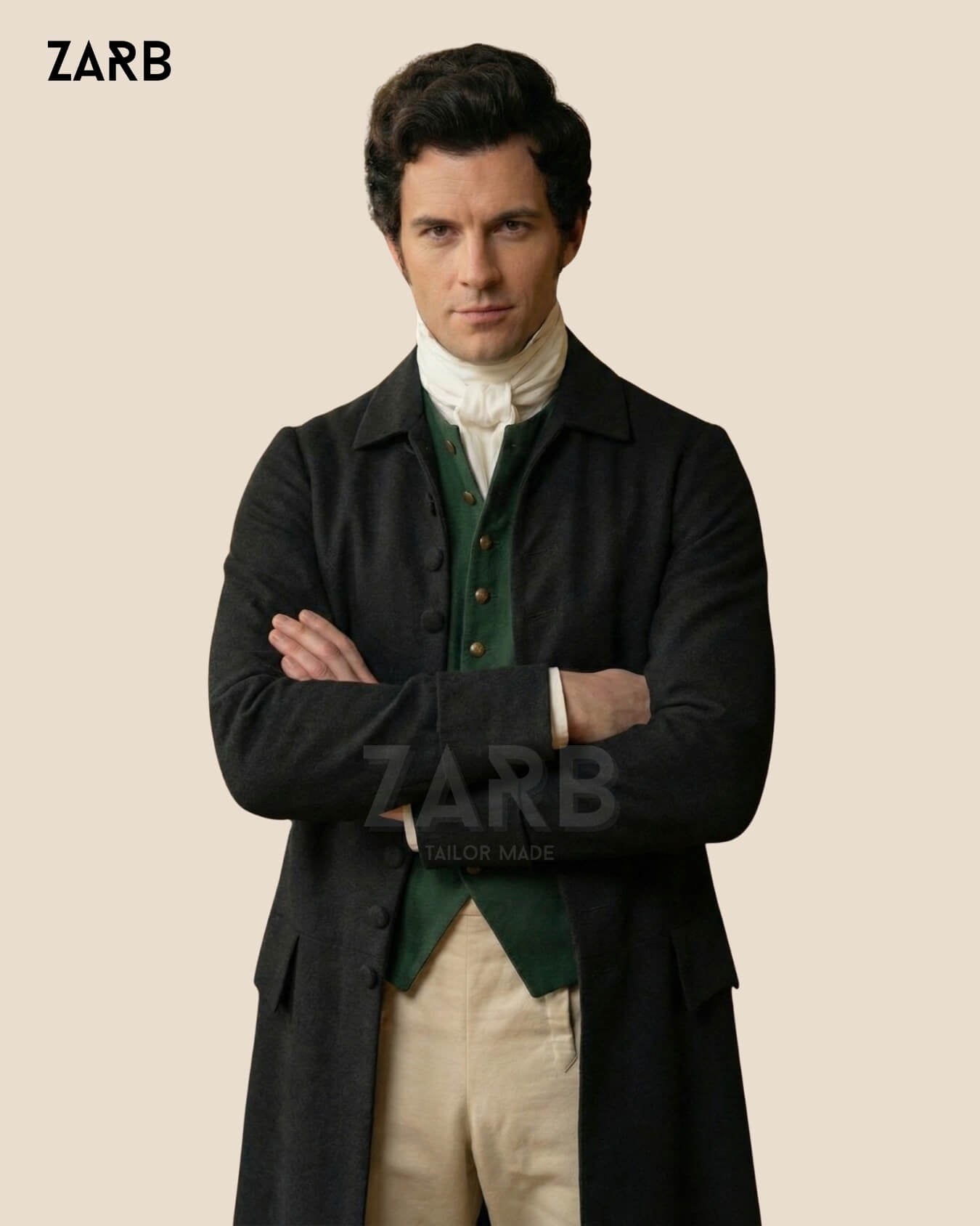 Men’s Black Frock Coat Regency Style | Bridgerton Inspired Long Coat | Bespoke Tailored ZARB Officials