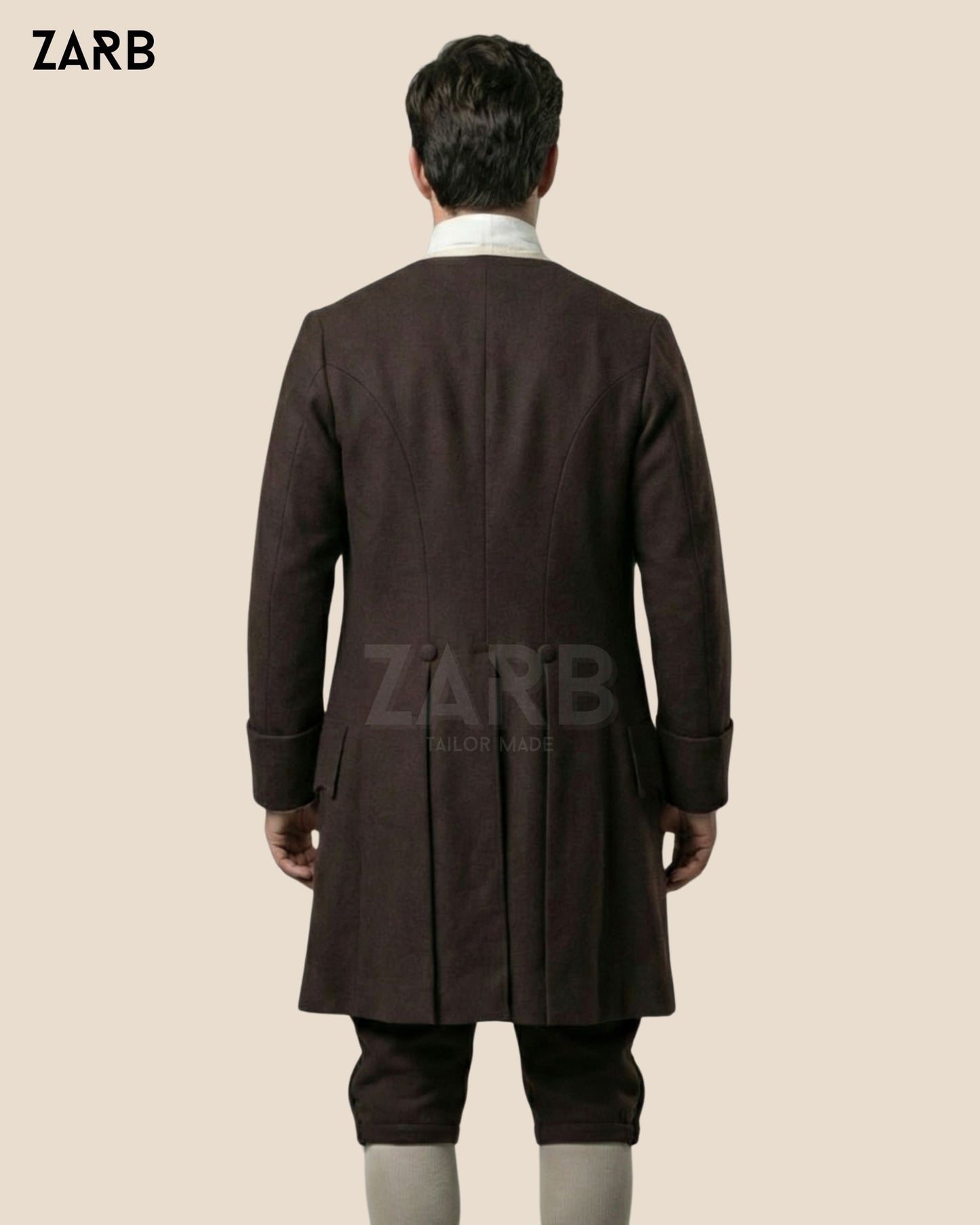 Men’s Brown Colonial Frock Coat – 18th Century Revolutionary War Style Coat | Bespoke Tailored ZARB Officials