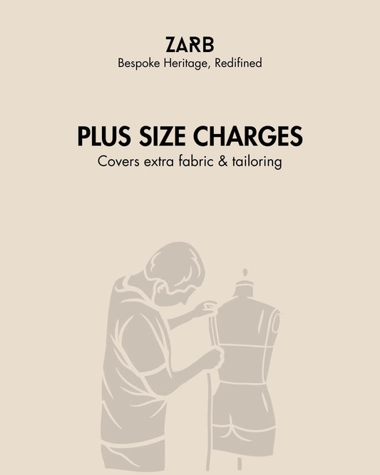 Plus Size Add-On | Extra Fabric & Tailoring Fee for Custom Orders | Bespoke Tailored ZARB Officials