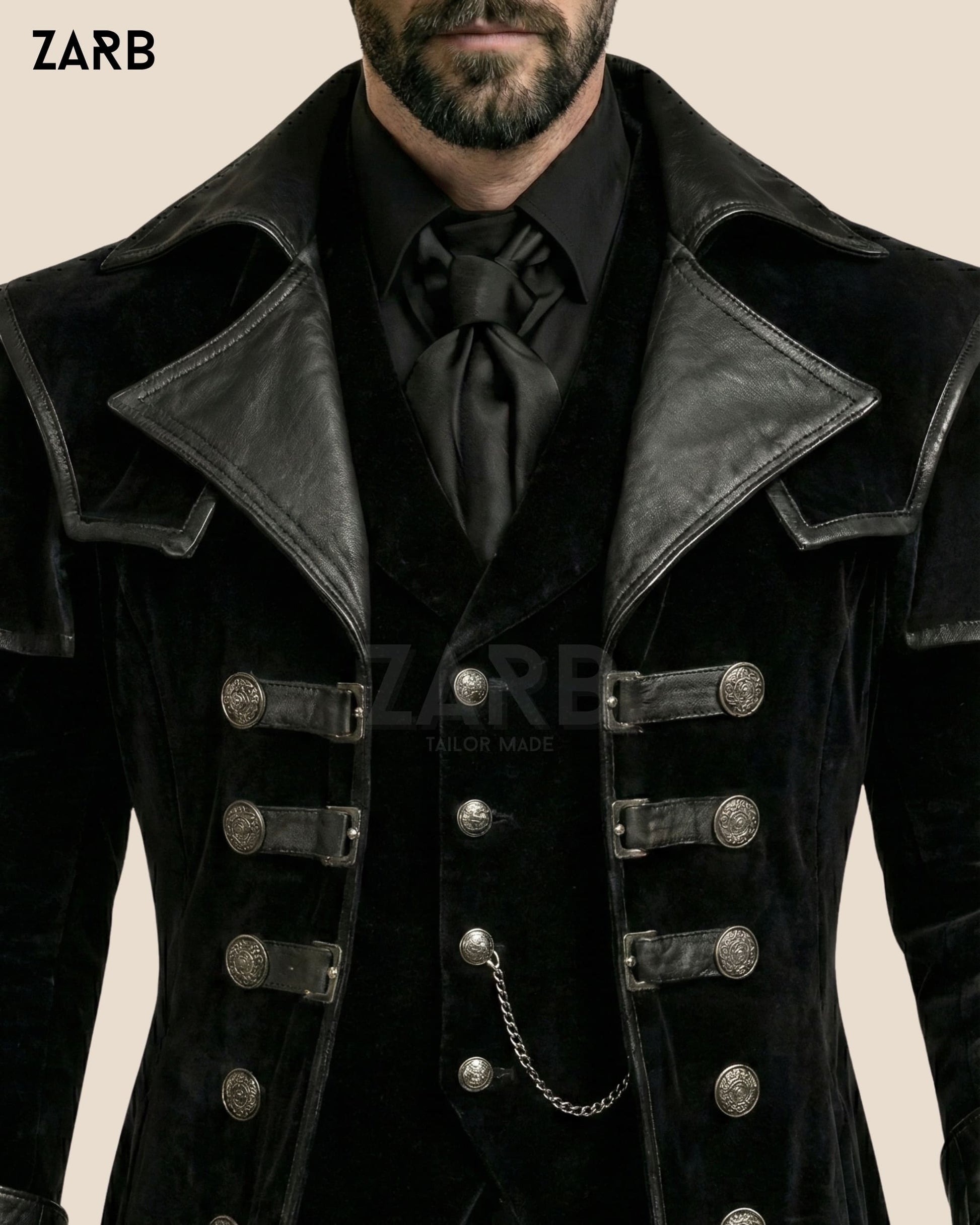 steampunk velvet coat men vintage gothic fashion