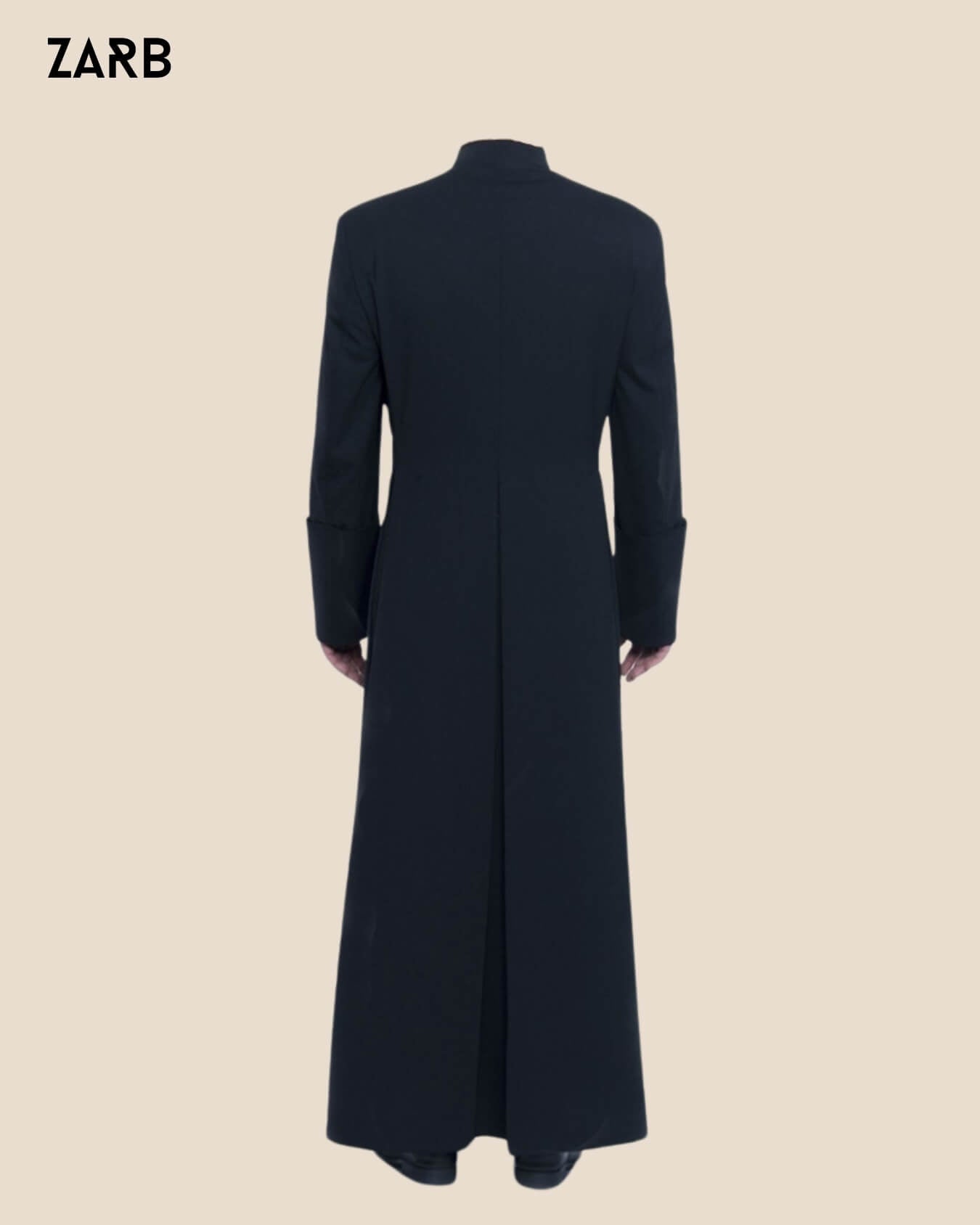 Traditional Black Roman Cassock – Wool Blend Clergy Robe | Bespoke Tailored Fit | Bespoke Tailored ZARB Officials