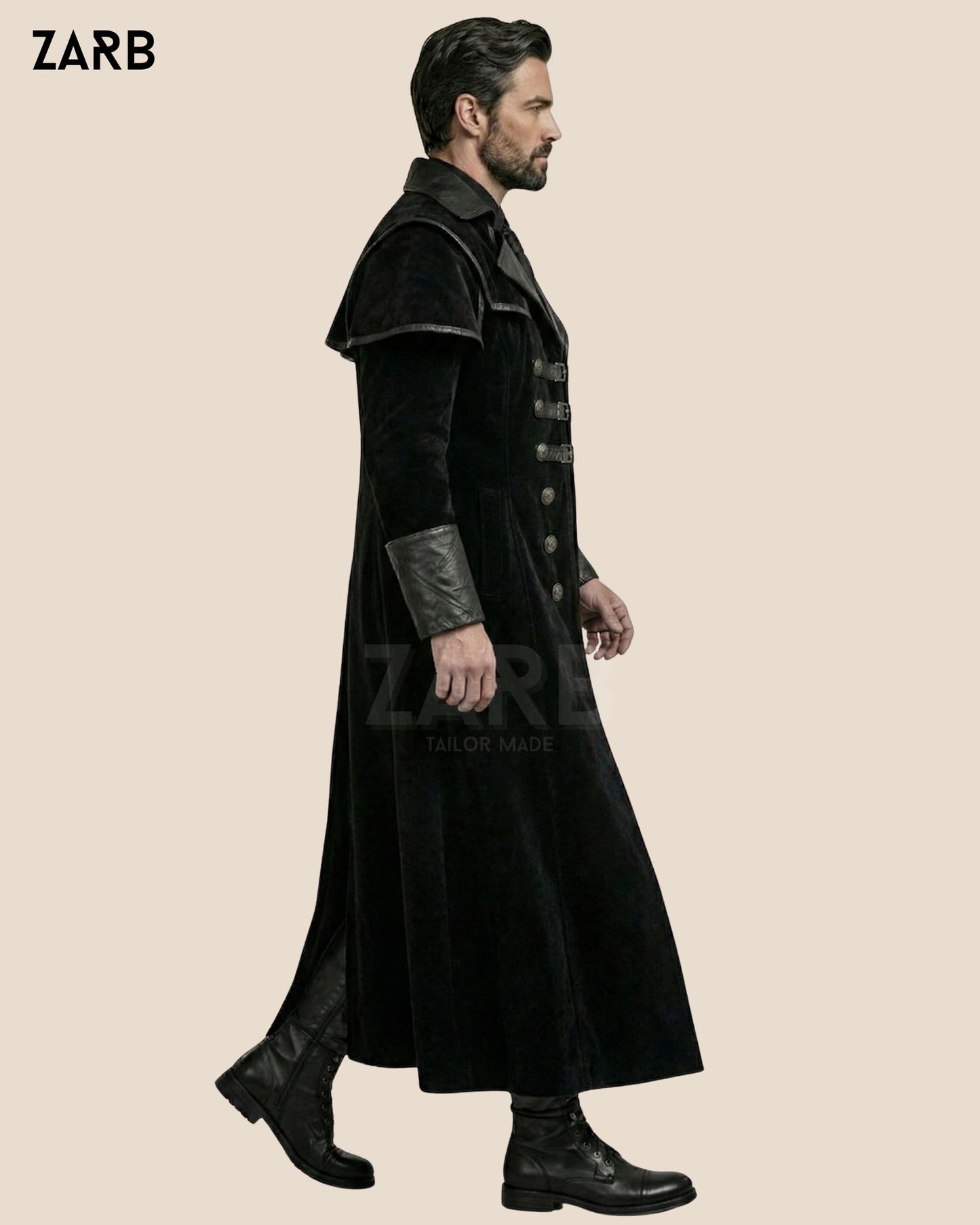 victorian gothic formal coat men long velvet coat